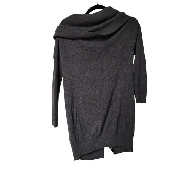 Topshop Cowl Neck Oversized Long Knit Gray Sweater Tunic‎ US  6 Size UK10 - Picture 5 of 5